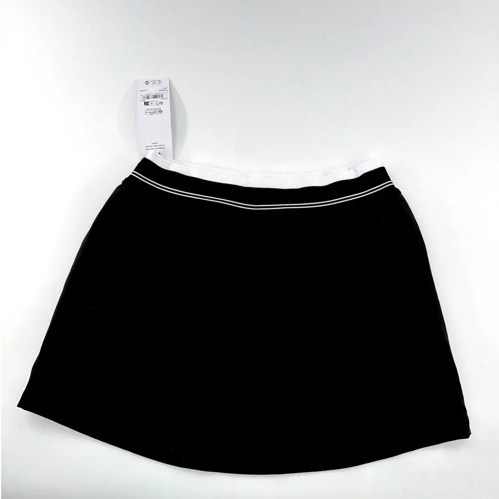 Alo Yoga Women's Black White Airbrush Better Together Tennis Skirt Size L